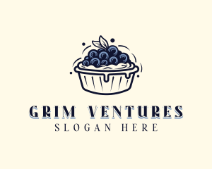 Blueberry Pie Dessert logo design