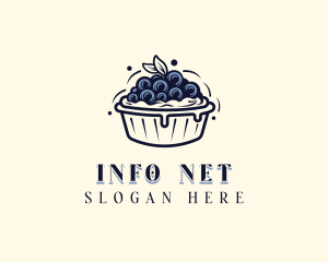 Blueberry Pie Dessert logo design