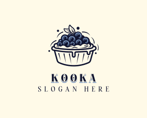 Blueberry Pie Dessert logo design