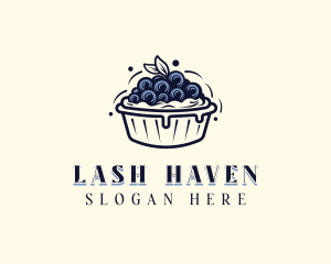 Blueberry Pie Dessert logo design