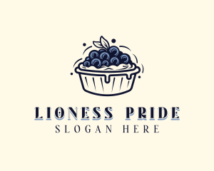 Blueberry Pie Dessert logo design