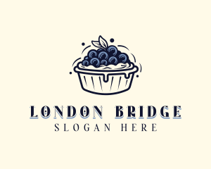 Blueberry Pie Dessert logo design