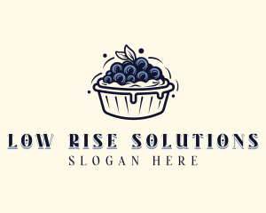 Blueberry Pie Dessert logo design