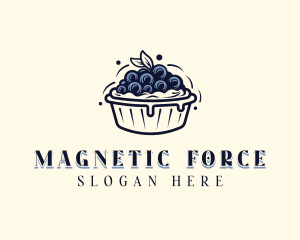 Blueberry Pie Dessert logo design