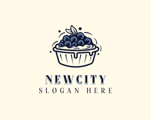 Blueberry Pie Dessert logo design