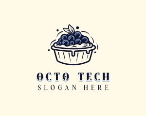 Blueberry Pie Dessert logo design