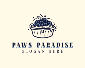 Blueberry Pie Dessert logo design