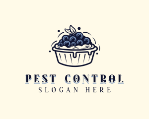 Blueberry Pie Dessert logo design