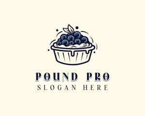 Blueberry Pie Dessert logo design