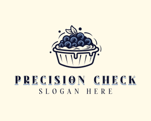 Blueberry Pie Dessert logo design