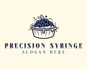 Blueberry Pie Dessert logo design