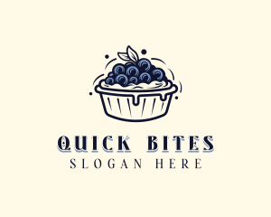 Blueberry Pie Dessert logo design