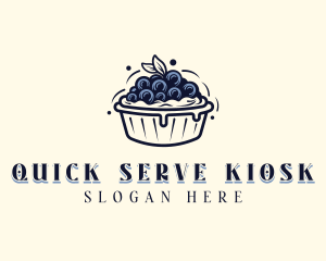 Blueberry Pie Dessert logo design