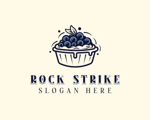 Blueberry Pie Dessert logo design