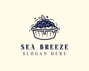 Blueberry Pie Dessert logo design