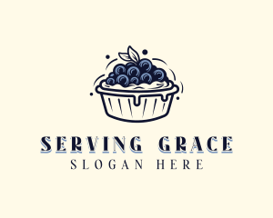 Blueberry Pie Dessert logo design