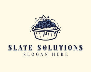 Blueberry Pie Dessert logo design