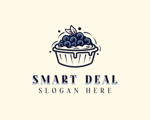 Blueberry Pie Dessert logo design