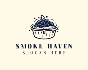 Blueberry Pie Dessert logo design