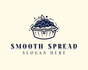 Blueberry Pie Dessert logo design