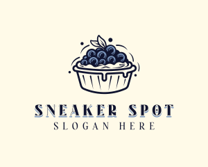 Blueberry Pie Dessert logo design