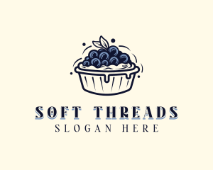 Blueberry Pie Dessert logo design