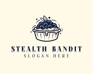 Blueberry Pie Dessert logo design