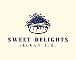Dessert - Blueberry Pie Dessert logo design