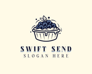 Blueberry Pie Dessert logo design