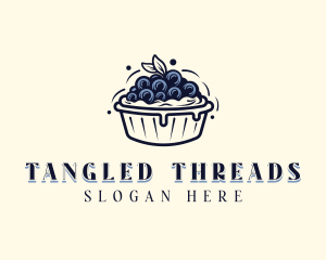 Blueberry Pie Dessert logo design