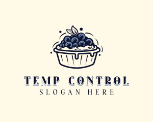 Blueberry Pie Dessert logo design