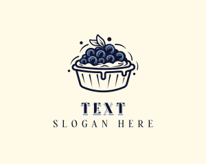 Blueberry Pie Dessert logo design