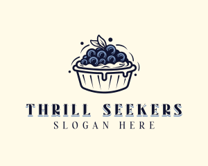 Blueberry Pie Dessert logo design