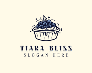 Blueberry Pie Dessert logo design