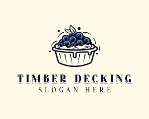 Blueberry Pie Dessert logo design