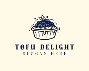 Blueberry Pie Dessert logo design