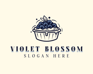 Blueberry Pie Dessert logo design