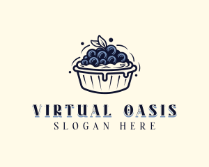 Blueberry Pie Dessert logo design