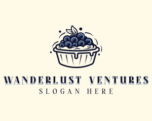 Blueberry Pie Dessert logo design