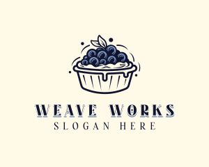 Blueberry Pie Dessert logo design