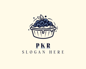 Blueberry Pie Dessert logo design