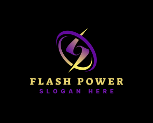 Electric Thunderbolt Power logo design