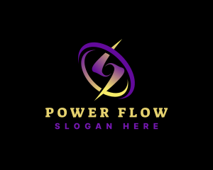 Electric Thunderbolt Power logo design