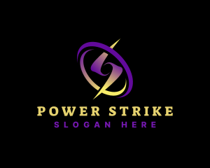 Electric Thunderbolt Power logo design