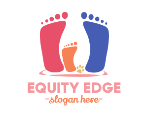 Family Footprint Counseling  logo design