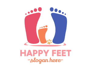 Feet - Family Footprint Counseling logo design