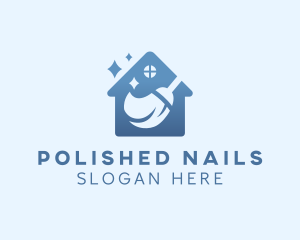 House Sparkle Sweeping logo design