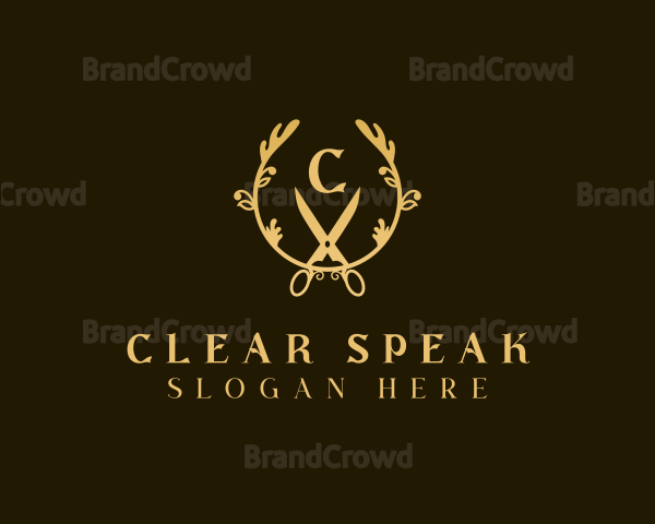 Elegant Craftsman Scissors Logo