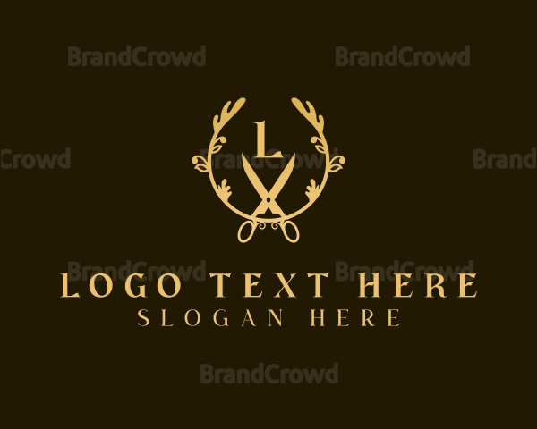 Elegant Craftsman Scissors Logo