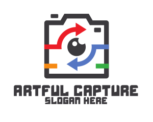 Portrait - Arrow Camera Lens logo design